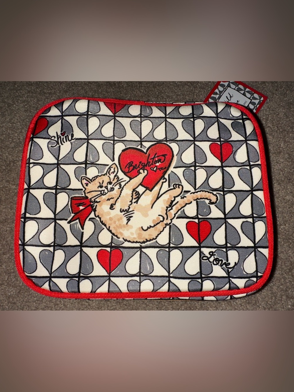 NWT Brighton Beige and Red Travel Jewelry Case
